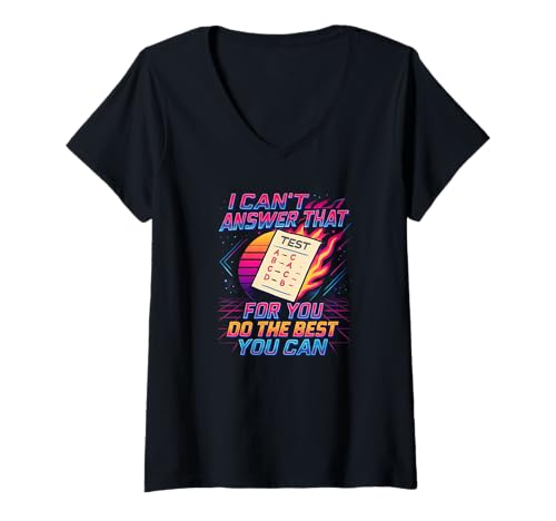 Damen Das kann ich nicht für dich beantworten. Tu das Beste, was du kannst, am Tag T-Shirt mit V-Ausschnitt Damen Das kann ich nicht für dich beantworten. Tu das Beste, was du kannst, am Tag T-Shirt mit V-Ausschnitt von Ace The Test Co.