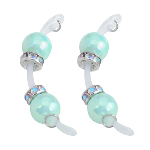 AceFun Falsches Brustwarzenpiercing Fake nicht piercing Brustwarze Schlinge Candy Ball Grün Perlen Silikon Nippel Schmuck Clip On Fake Nippel Schmuck Frauen nicht gepierct Nippel Ringe von AceFun
