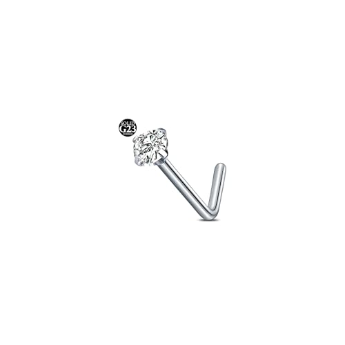 AceFun Nasenpiercing Titan für Frauen Männer L förmige Nase Stud 1 Stück G23 Titan Stahl Nase Piercing Stud L-Form 1 Stück Nostril Piercing Schmuck mit 3mm kubischer Zirkoniumdioxid AceFun Nasenpiercing Titan für Frauen Männer L förmige Nase Stud 1 Stück G23 Titan Stahl Nase Piercing Stud L-Form 1 Stück Nostril Piercing Schmuck mit 3mm kubischer Zirkoniumdioxid von AceFun