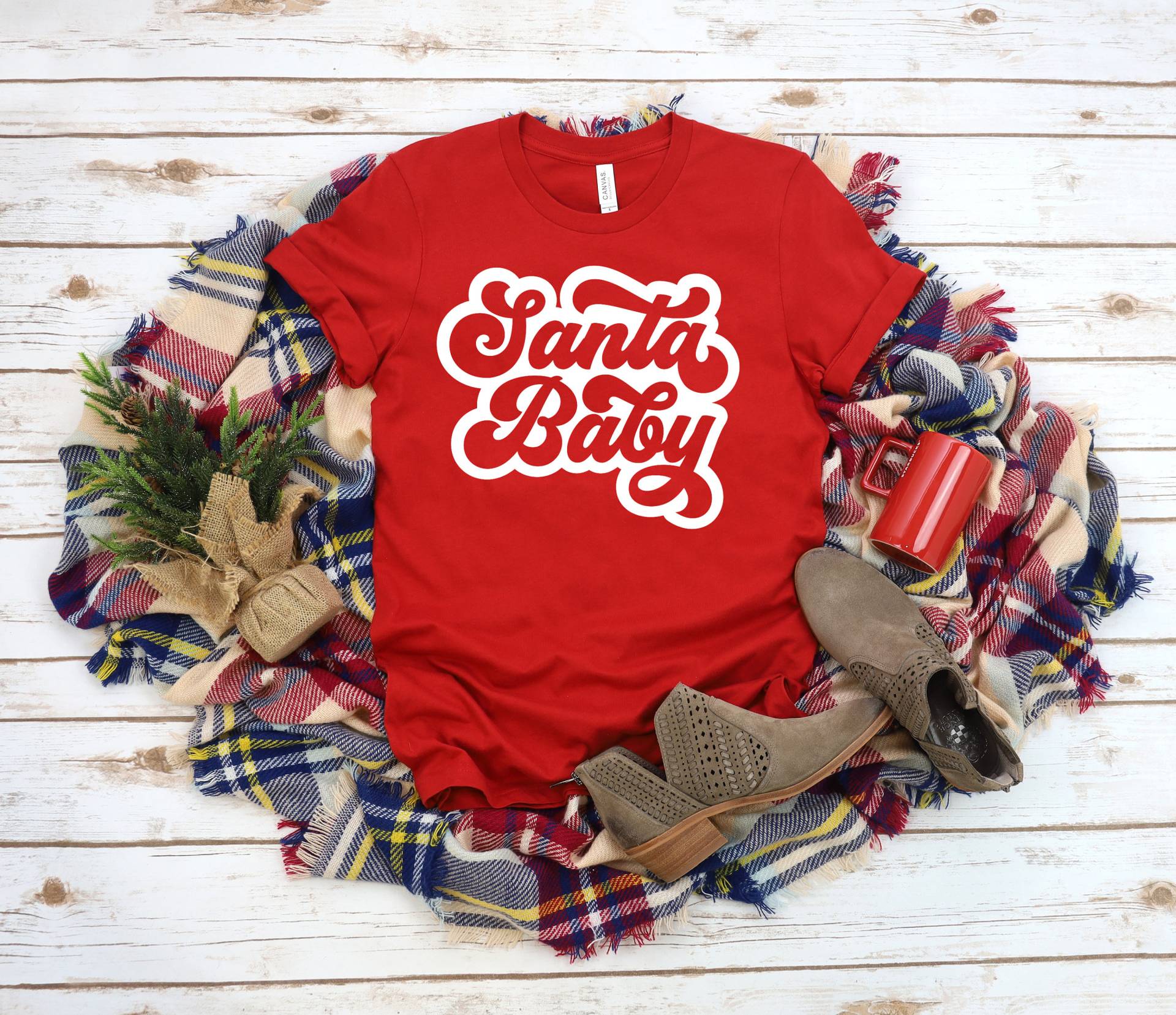 Santa Baby Shirt, Weihnachtsshirt, Süßes Kinder Santa, Frohe Weihnachten Tis The Season von AceQueensCo
