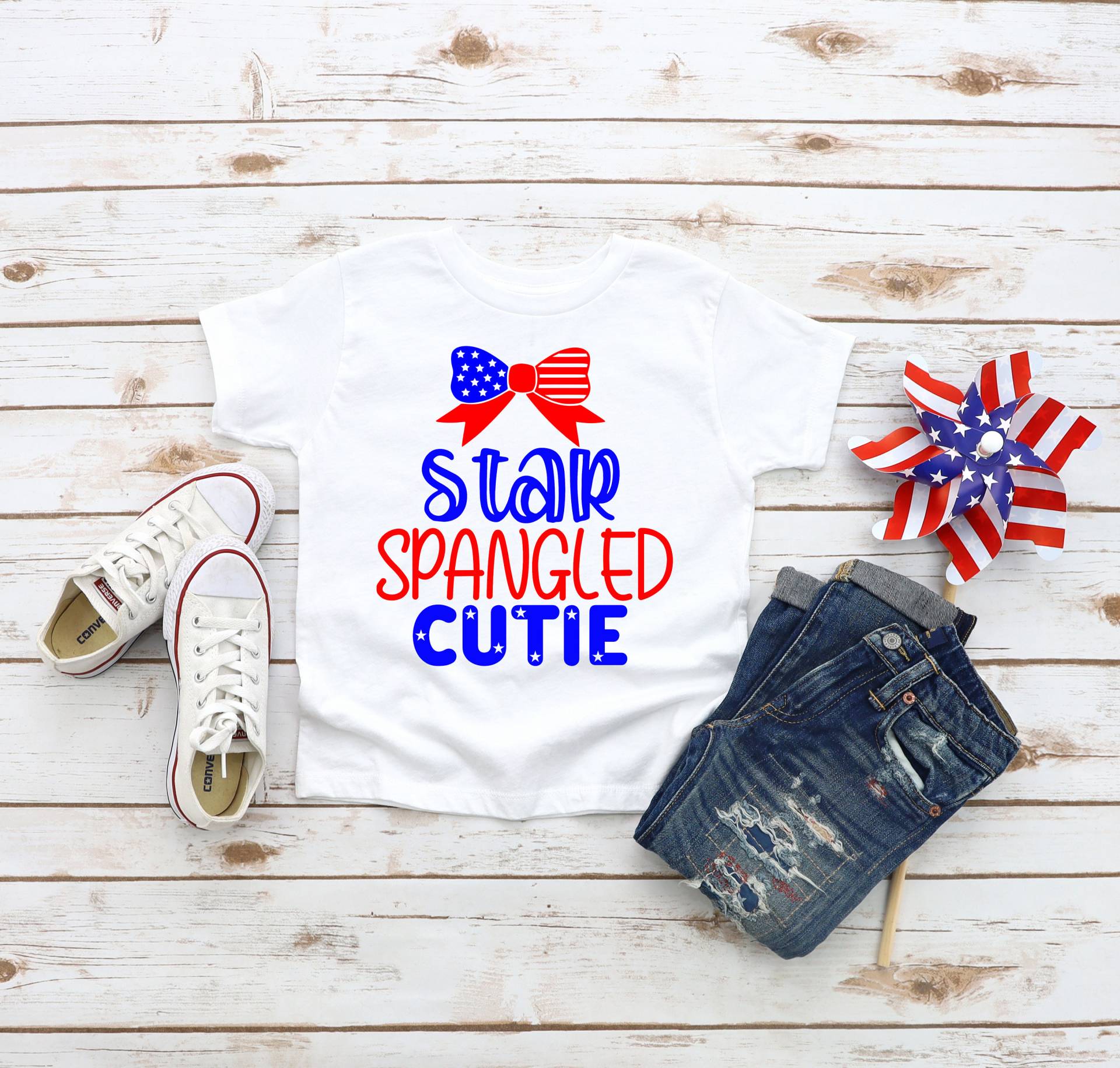 star Spangled Cutie Shirt, Mädchen 4. Juli Juli, Girls Memorial Day, Kids Day Usa, Amerika Freiheit von AceQueensCo