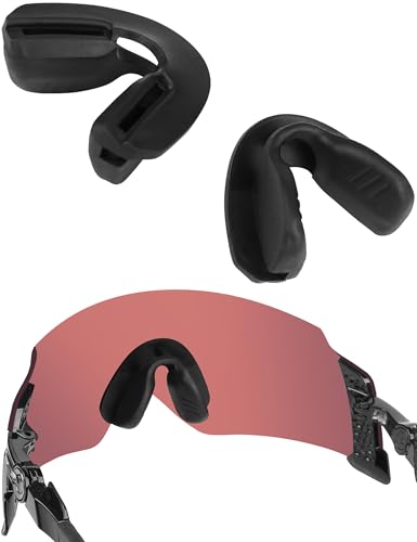 Acefrog 2 Stück verbesserte Nasenpads für Oakley Kato OO9455M, Kato X OO9475, Encoder OO9471, Encoder Strike Vented, Re:Subzero Sonnenbrille, Push-in-Nasenstück-Ersatz, rutschfest, Schwarz von Acefrog