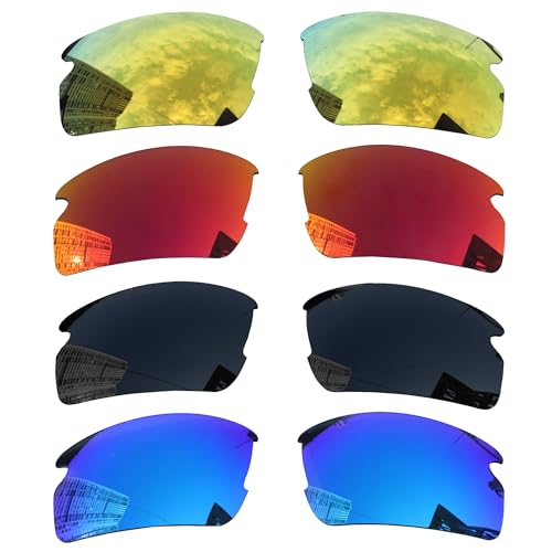 Acefrog 4 Paar polarisierte Ersatzgläser für Oakley Flak 2.0 OO9295 Sonnenbrille, perfekte Passform, bruchsicher, kratzfest, Value Pack Acefrog 4 Paar polarisierte Ersatzgläser für Oakley Flak 2.0 OO9295 Sonnenbrille, perfekte Passform, bruchsicher, kratzfest, Value Pack von Acefrog
