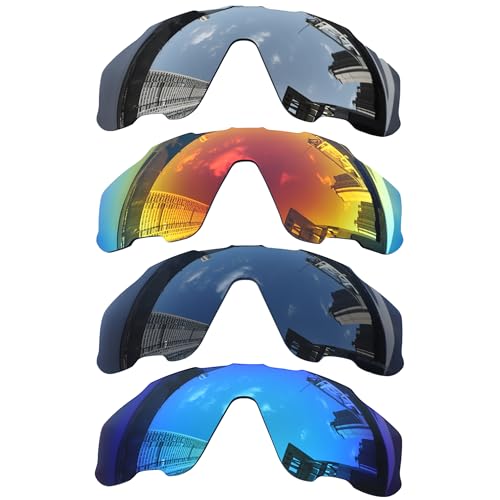 Acefrog 4 Paar polarisierte Ersatzgläser für Oakley Jawbreaker OO9290 Sonnenbrille, perfekte Passform, bruchsicher, kratzfest, Value Pack von Acefrog