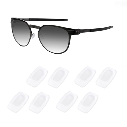 Acefrog 4 Paar verbesserte weiche Silikon-Ersatz-Nasenpads für Costa South Point; für Oakley Kartusche, Brillen-Sonnenbrille, Transparent, Einheitsgröße von Acefrog