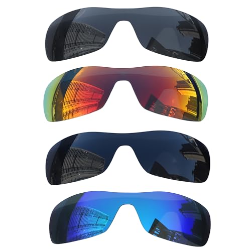 Acefrog 4 Pairs Polarisierte Ersatzgläser für Oakley Batwolf OO9101 Sonnenbrille, perfekt sitzend, bruchsicher, kratzfest, Value Pack von Acefrog