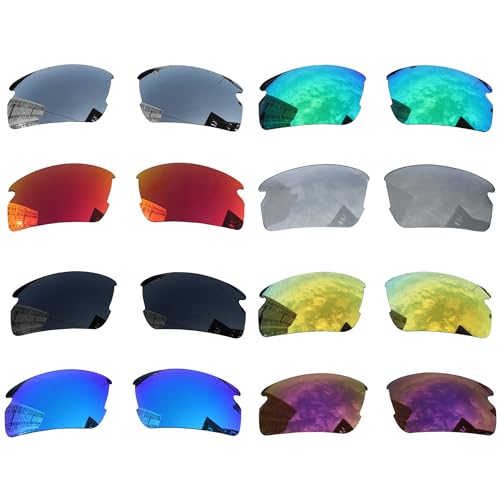 Acefrog Polarisierte Ersatzgläser für Oakley Flak 2.0 XL OO9188 Sonnenbrille, perfekte Passform, bruchsicher, kratzfest, Vorteilspack, 8 Paar, mehrfarbig, Einheitsgröße von Acefrog