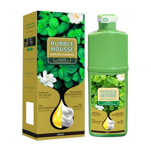 Aceirropy Haarfarbe für Frauen | Haarfarben Shampoo 500ml | Lang anhaltende pflanzliche Färbemousse für Kopfhaut Bart Täglicher Gebrauch Badezimmer Zuhause Salon Outdoor Männer Frauen Reise von Aceirropy