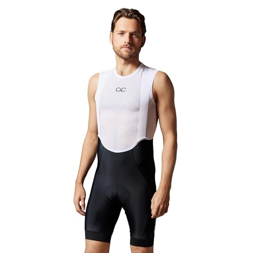 Acelera Bib Shorts für Herren [Essential] – Ergonomische Fahrradhose für Herren Gepolstert [über 4h Fahrzeit], Atmungsaktiv Radlerhose Herren, aus italienischem Stoff von Acelera