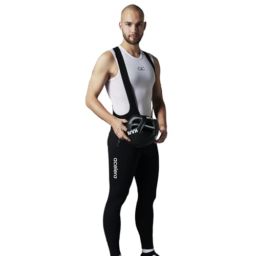 Acelera Fahrradhose Winter Herren lang - Thermo Radhose lang Herren Isolierendes Gewebe [0-15°] - Winter Radlerhose gepolstert [über 6h Fahrzeit] - Wasserabweisend - 3XL von Acelera