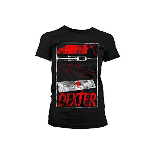 Dexter Offizielles Lizenzprodukt Signs Frauen T-Shirt (Schwarz), Large von Acen Merchandise