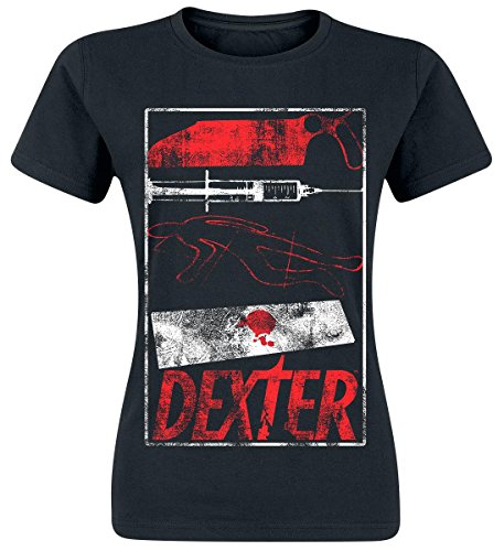 Dexter Offizielles Lizenzprodukt Signs Frauen T-Shirt (Schwarz), Medium von Acen Merchandise