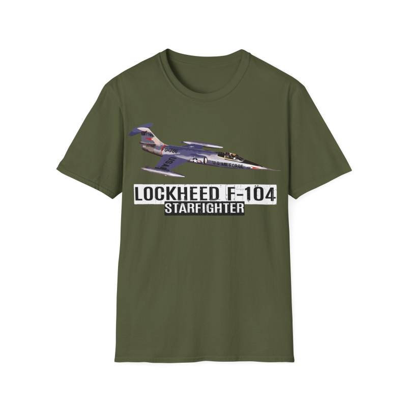 Lockheed F-104 T-Shirt Kampfjet Kampfflugzeug Luftfahrt Shirt F104 von AcesGallery
