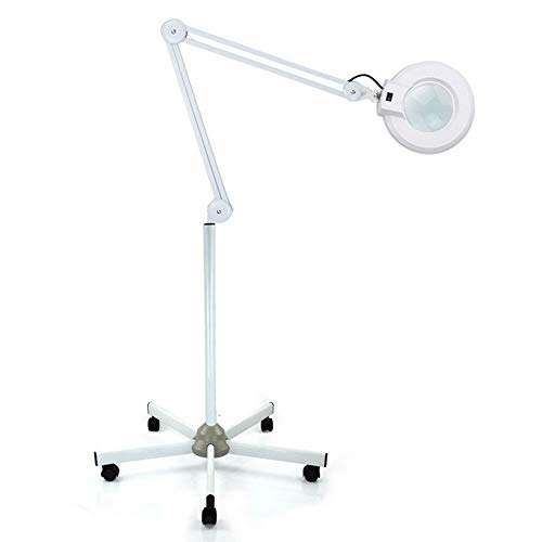 Acesunny LED Lupenleuchte 8-Dioptrien Mit Standlupe Kaltlicht Kosmetik Arbeitsplatzlampe Lupenlampe Kaltlicht Kosmetik Standlupe Lupenlampe mit Stativ von Acesunny