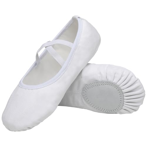 Acfoda Ballettschuhe Mädchen Leder Geteilte Sohle Ballettschläppchen Kinder aus Leinen Ballett Spitzenschuhe Anfänger Weich Weiß Größe 22 Acfoda Ballettschuhe Mädchen Leder Geteilte Sohle Ballettschläppchen Kinder aus Leinen Ballett Spitzenschuhe Anfänger Weich Weiß Größe 22 von Acfoda