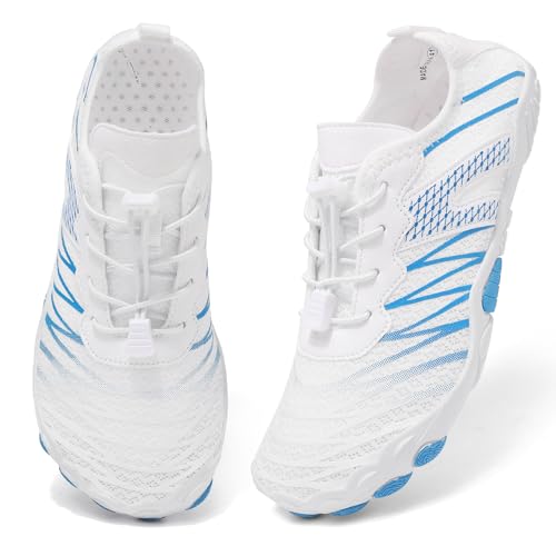 Acfoda Barfußschuhe Herren Damen Wasserschuhe Schnell Trocknend Badeschuhe Strandschuhe Schwimmschuhe Weich Leicht rutschfest Aquaschuhe Surfschuhe Fitnessschuhe Weiß 40 von Acfoda