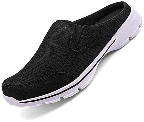Acfoda Leichte Atmungsaktive Sabots Herren Pantoletten Slip On Hausschuhe Sommer Pantoffeln Outdoor Sports Walking Freizeit Schuhe Low Top mit Antirutsch Foam Sohle Schwarz 48 von Acfoda