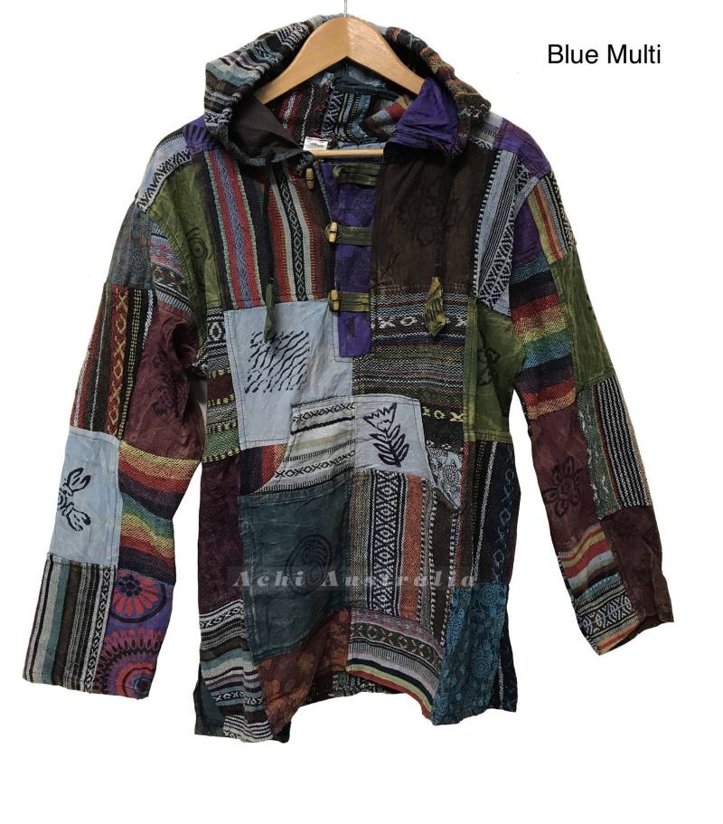 stonewashed Patch Jacke Für Hippie Männer Und Frauen von AchiAustralia