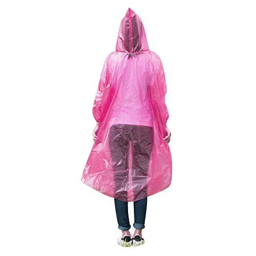 Achimlt Unisex Einweg Regenponcho, Transparent Wasserfester Regenmantel mit Kapuze, Leichter Wasserdichter Regenponcho für Konzert Camping Outdoor Reisen, Herren & Damen Fahrrad Regenumhang (A-2) von DorDerHEI