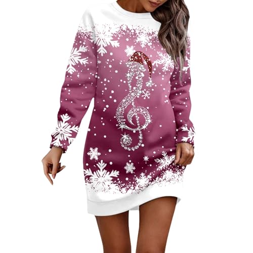Weihnachtskleid Damen Weinglas Muster Strick Wickelkleid Elegant Langarm Rundhals Weihnachts Pullikleid Frauen Festliche Kleider Große Größen Minikleid Winter Freizeit Partykleid für Weihnachtsfeier Weihnachtskleid Damen Weinglas Muster Strick Wickelkleid Elegant Langarm Rundhals Weihnachts Pullikleid Frauen Festliche Kleider Große Größen Minikleid Winter Freizeit Partykleid für Weihnachtsfeier von Achimlt