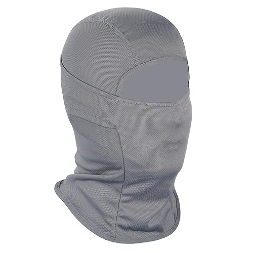 Achiou Sturmhaube, Gesichtsmaske für Damen und Herren, Sonnenhaube, taktische Masken, geeignet für Outdoor-Sportarten, Motorrad, Angeln, Herren, grau, Adult von Achiou