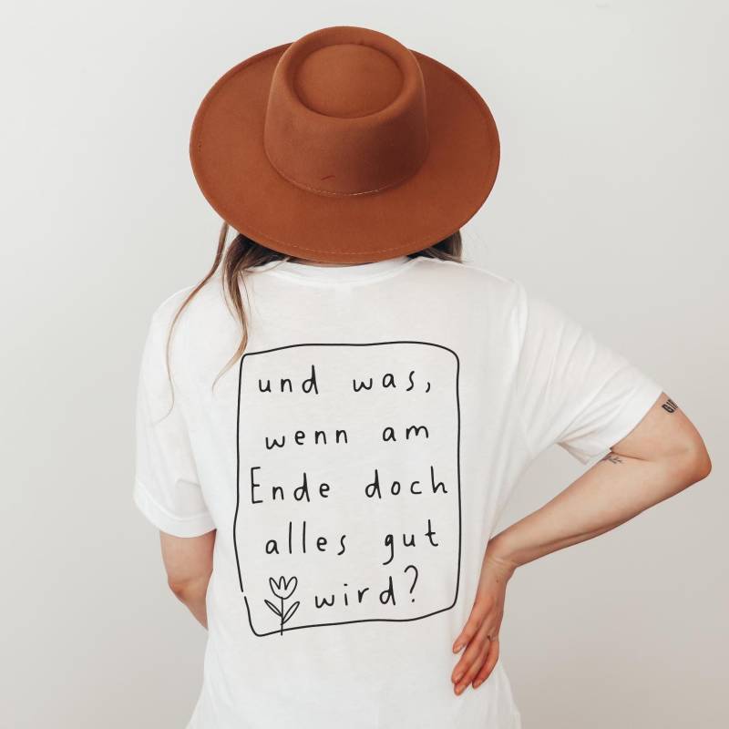 Tshirt "Alles Wird Gut" Positive Affirmation Biobaumwolle - Zitat Shirt Schwarz Weiß Alles Gut Beste Freundin Geschenk von Achkommwassolls
