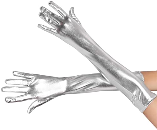 Achsoo Damen Lange Handschuhe Satin Classic Opera Fest Party Hochzeit Braut Handschuhe Elastisch ca. 53cm/21in lang (Splitter-53cm//20.8in) von Achsoo