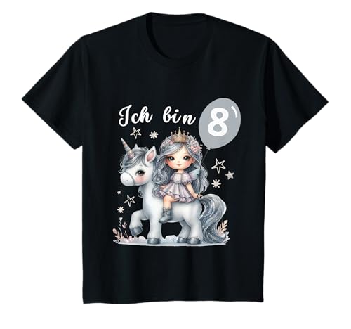 Kinder 8 Jahre Mädchen Prinzessin, 8. Geburtstag Mädchen Einhorn T-Shirt Kinder 8 Jahre Mädchen Prinzessin, 8. Geburtstag Mädchen Einhorn T-Shirt von Achter Geburtstag Mädchen Outfit, Geburtstagsdeko