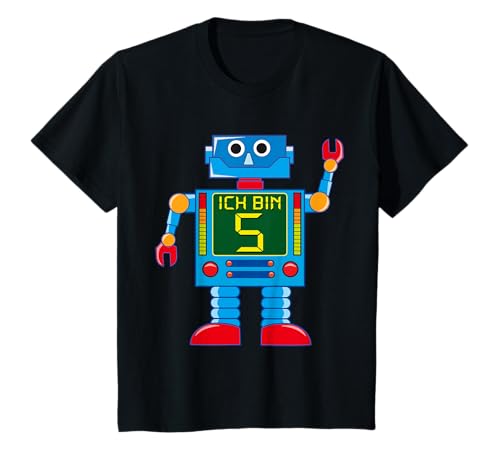 Kinder Achtung! Ich bin 5 Jahre 5. Geburtstag Roboter Mechanik T-Shirt Kinder Achtung! Ich bin 5 Jahre 5. Geburtstag Roboter Mechanik T-Shirt von Achtung! Ich bin 5 Jahre 5. Geburtstag Roboter