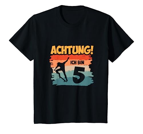 Kinder Achtung Ich bin 5 Jahre Skateboard Skateboarder Skater T-Shirt von Achtung Ich bin 5 Jahre Skateboard Skateboarder