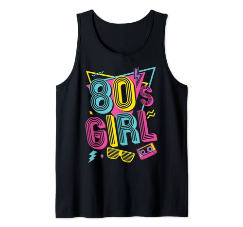 80er Jahre Mädchen 80s Girl Tank Top von Achtziger Jahre 1980 80er Jahre Retro Kostüm