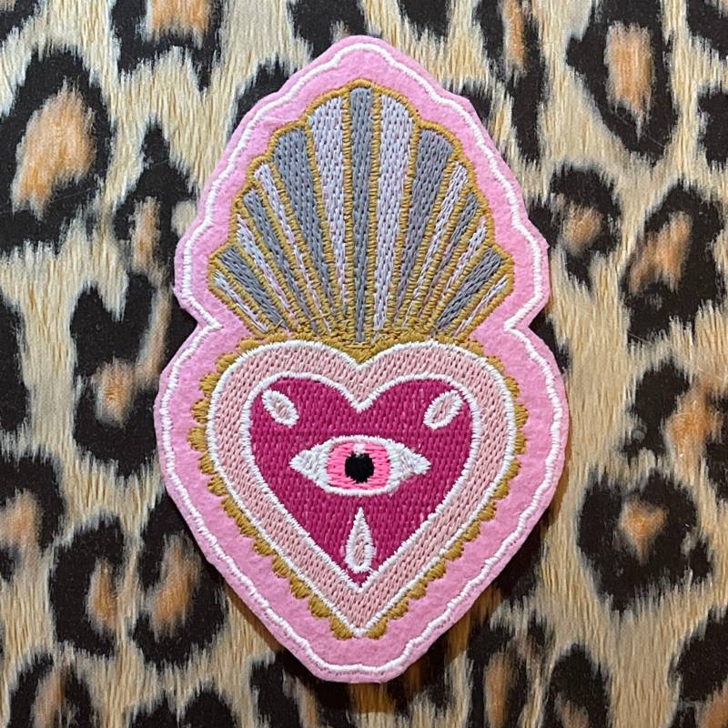 Cuore Sacro Sacred Heart Toppa Patch Ricamata Termoadesiva von AcidoLattiko