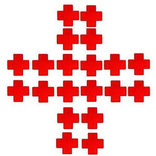 Acizi Assorted 10Pairs Nippel Abdeckungen Einweg Pasties Selbstklebende Brust Blütenblätter (Kreuz rot) von Acizi