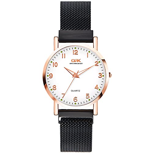 Ackssi Damen Analog Quarz Uhr mit Edelstahl Armband ACKW-020-01 von Ackssi