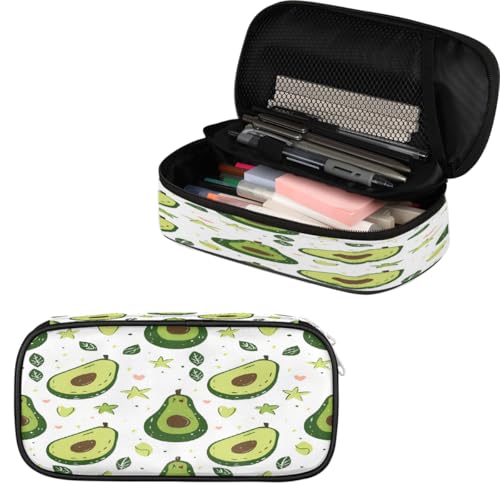 Ackutea Animiertes süßes Avocado großes Federmäppchen, Federmäppchen mit Fächern für Jungen und Mädchen Ackutea Animiertes süßes Avocado großes Federmäppchen, Federmäppchen mit Fächern für Jungen und Mädchen von Ackutea