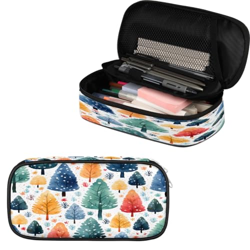 Ackutea Großes Federmäppchen mit Fächern für Jungen und Mädchen, Motiv: Cartoon, großer Baum im Schnee, groß Ackutea Großes Federmäppchen mit Fächern für Jungen und Mädchen, Motiv: Cartoon, großer Baum im Schnee, groß von Ackutea