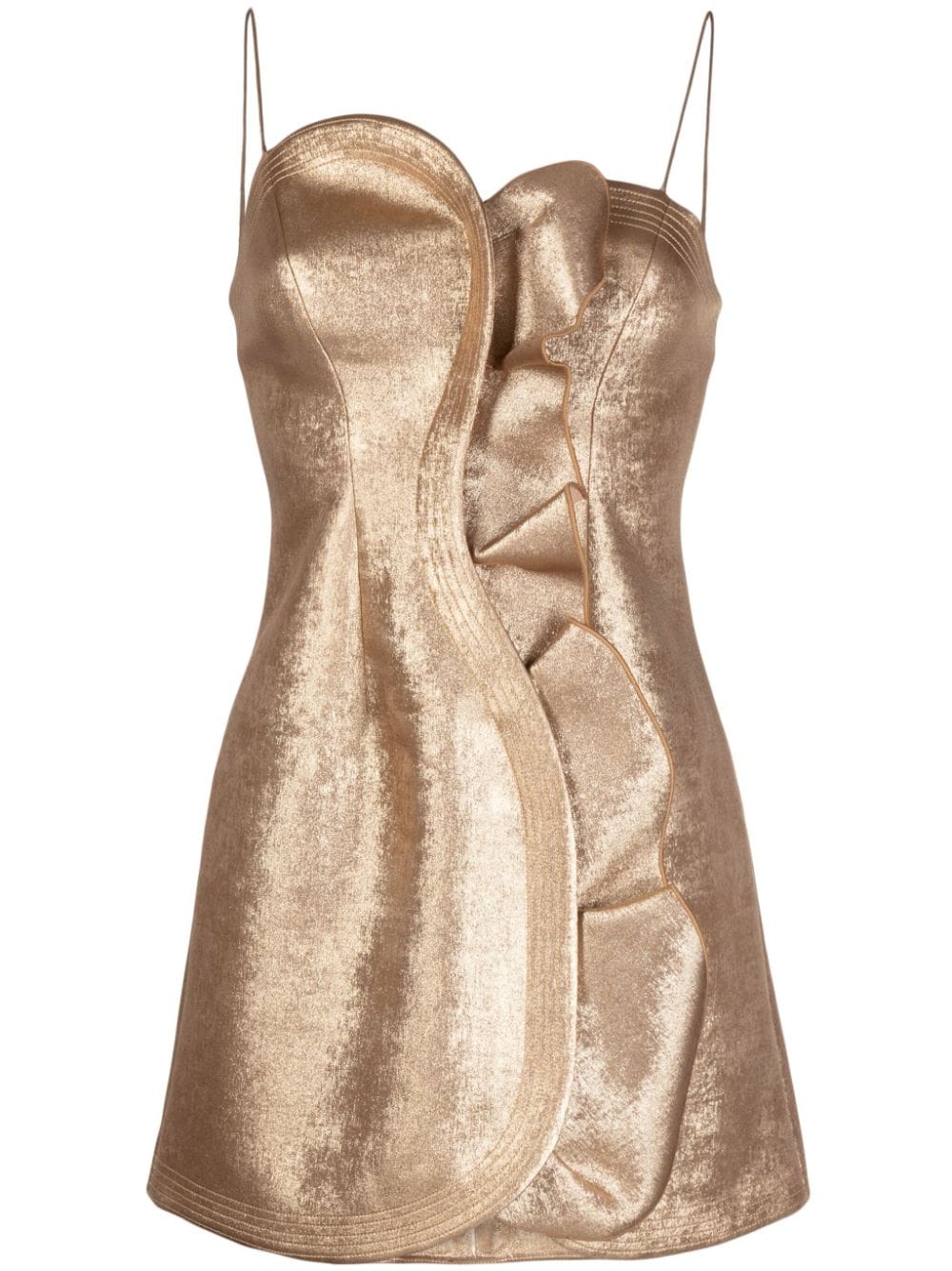 Acler Gerüschtes Minikleid - Gold von Acler