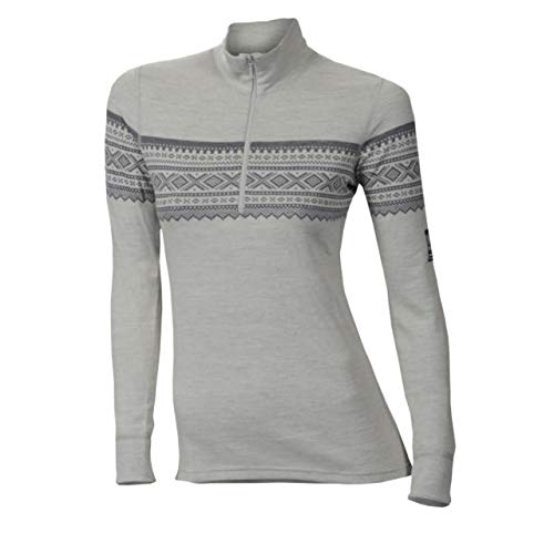 Aclima Designwool Marius Mock Neck Zip Women, S, grafjell von Aclima