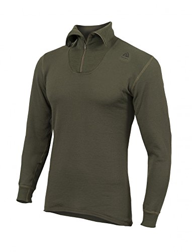 Aclima Hotwool 230g Unisex Polo Zip - Olive Night, Größe:M von Aclima