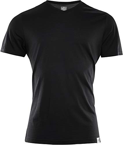 Aclima LightWool V-Ausschnitt T-Shirt Herren schwarz von Aclima