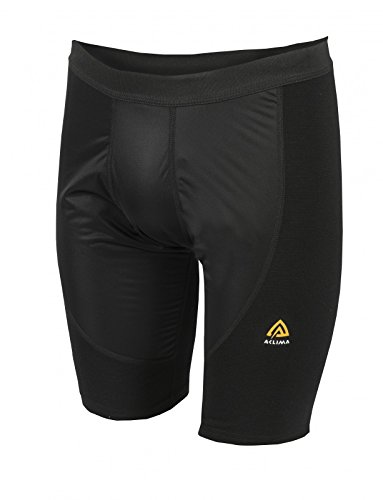 Aclima Warmwool Long Shorts with Windwool, S, Jet Black von Aclima