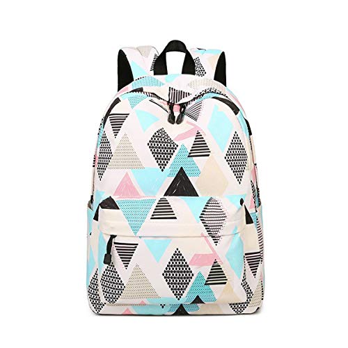 Acmebon wasserdichte stilvolle Schule Rucksack für Jungen und Mädchen Trend drucken Zufälliger Laptop Rucksack Rhombus von Acmebon