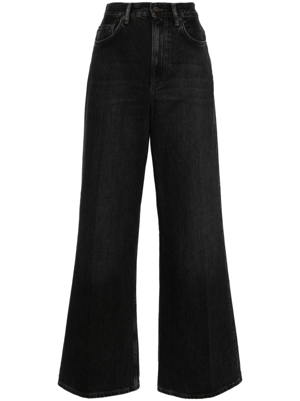 Acne Studios 2022F High-Rise-Jeans mit weitem Bein - Schwarz von Acne Studios