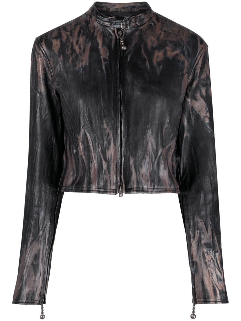 Acne Studios Ausgeblichene Lederjacke - Schwarz von Acne Studios