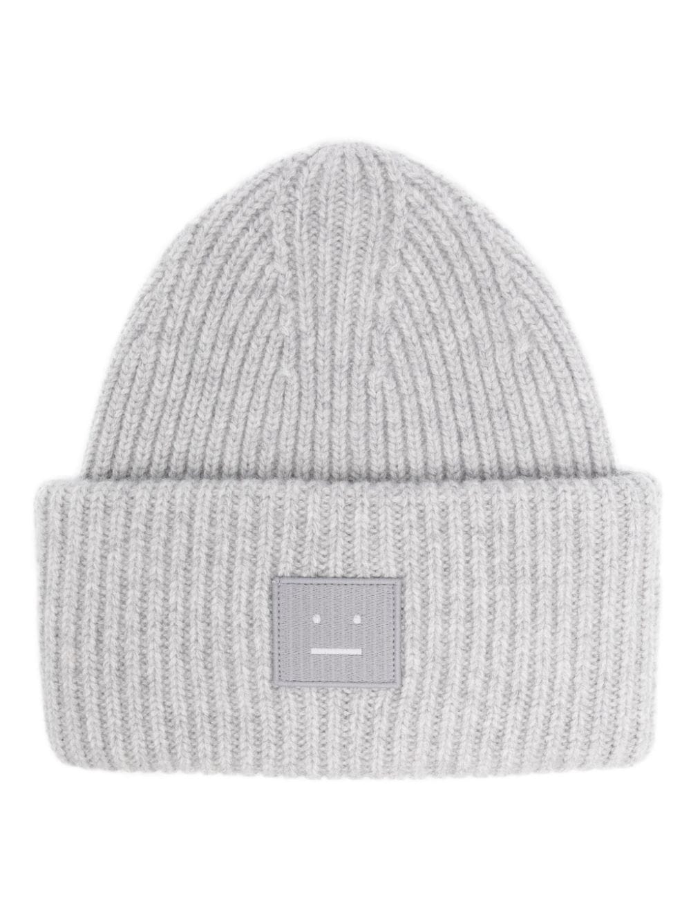 Acne Studios Beanie mit Logo-Applikation - Grau von Acne Studios