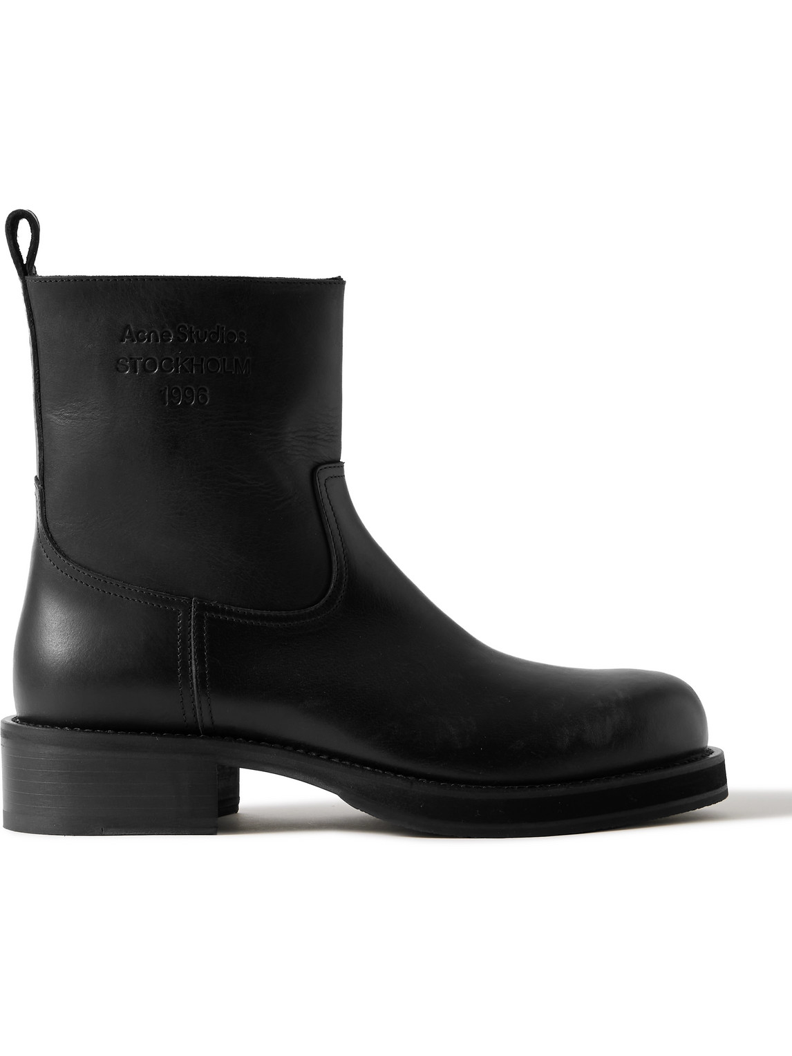 Acne Studios - Besare Logo-Debossed Leather Boots - Men - Black - EU 45 von Acne Studios