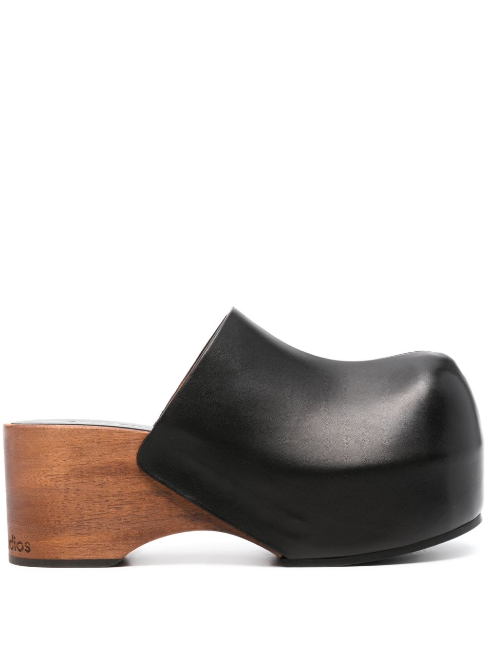 Acne Studios Clogs mit Holz-Plateau - Schwarz von Acne Studios