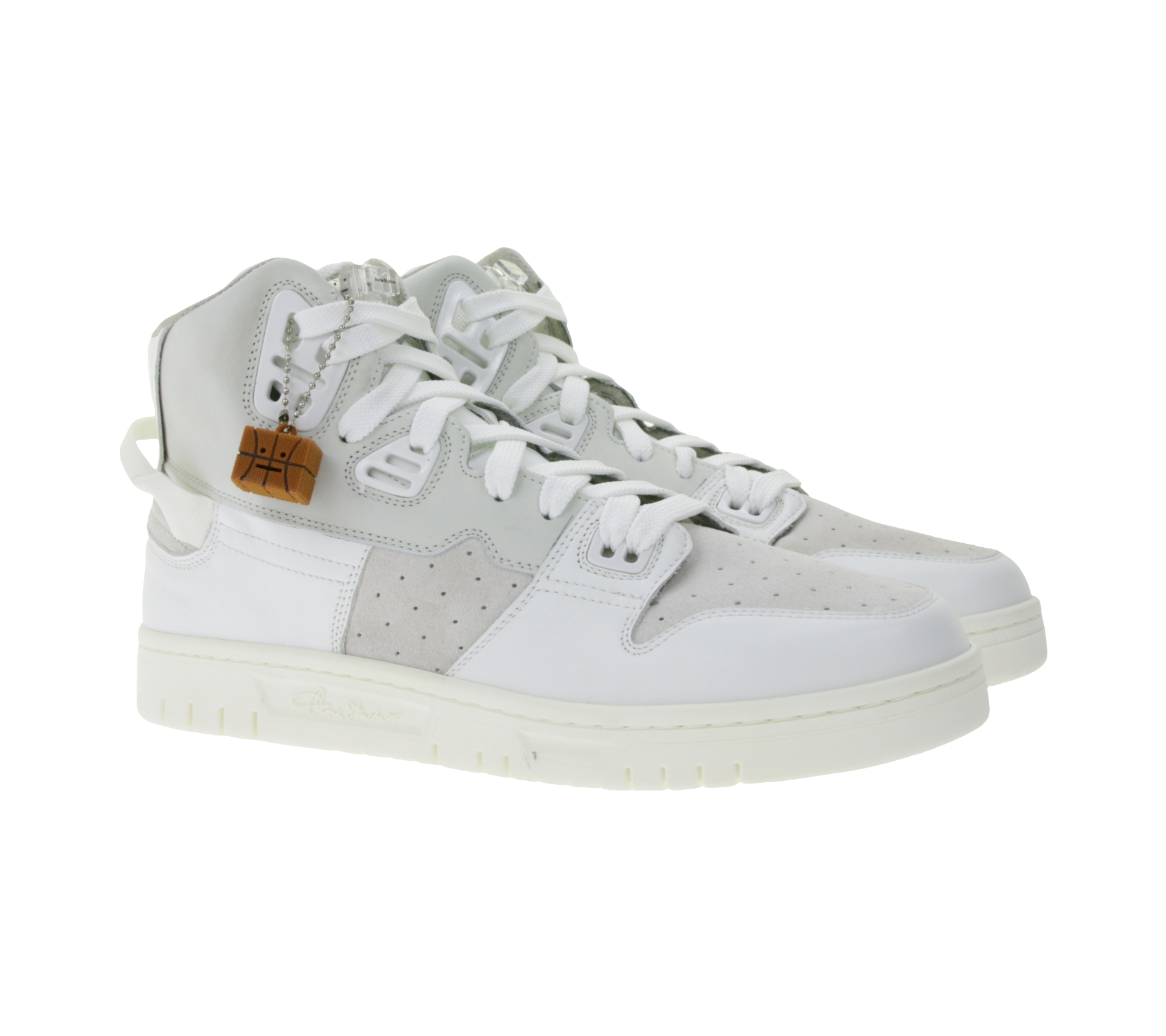 Acne Studios Herren Sneaker 08STHLM Mix M High-Top Designer-Schuh Weiß/Grau von Acne Studios