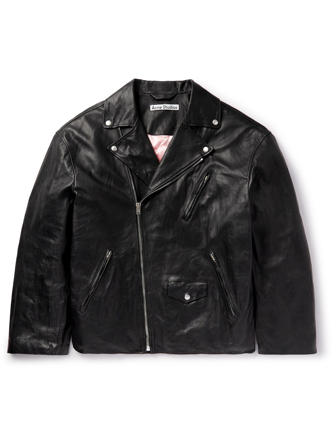 Acne Studios - Distressed Leather Jacket - Men - Black - IT 48 von Acne Studios