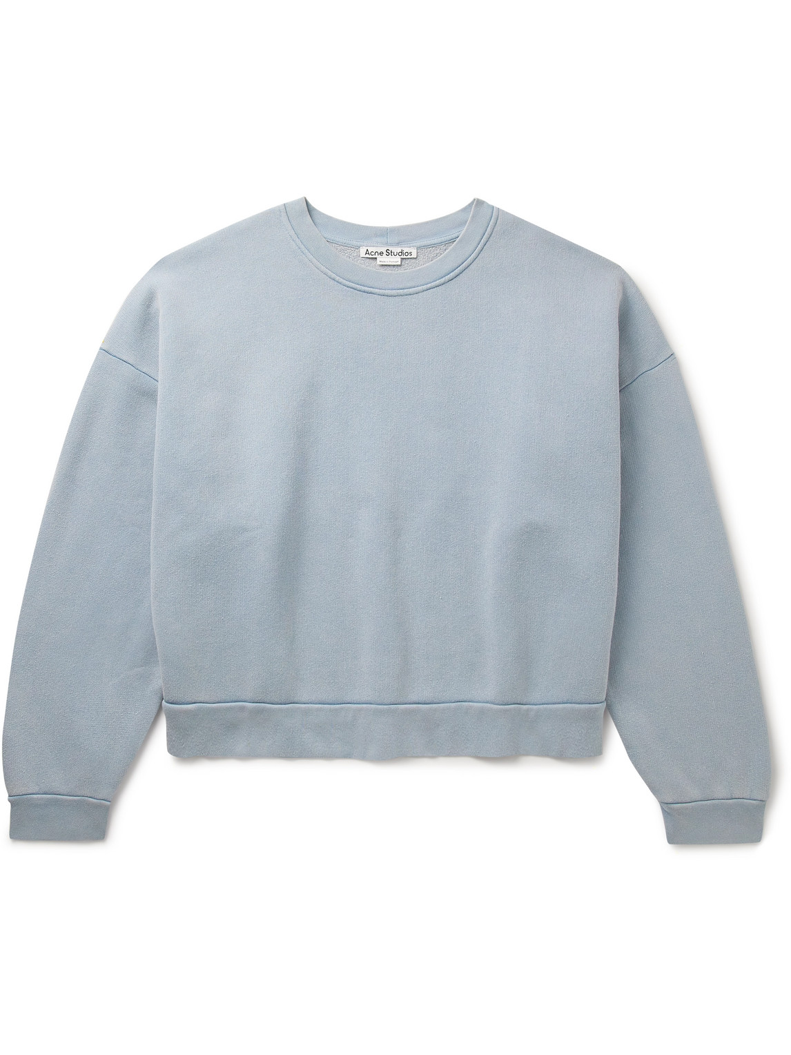 Acne Studios - Fester Garment-Dyed Cotton-Jersey Sweatshirt - Men - Blue - XL von Acne Studios